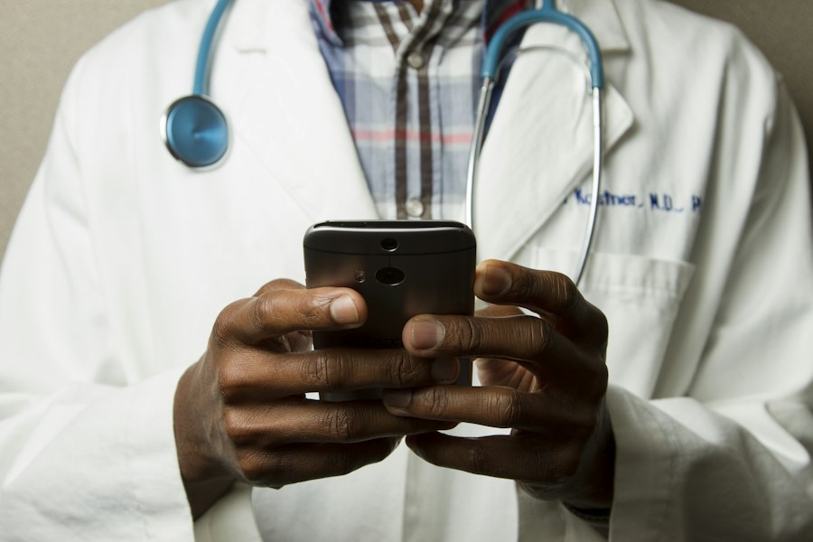 Clinician reviewing patient imaging on a tablet